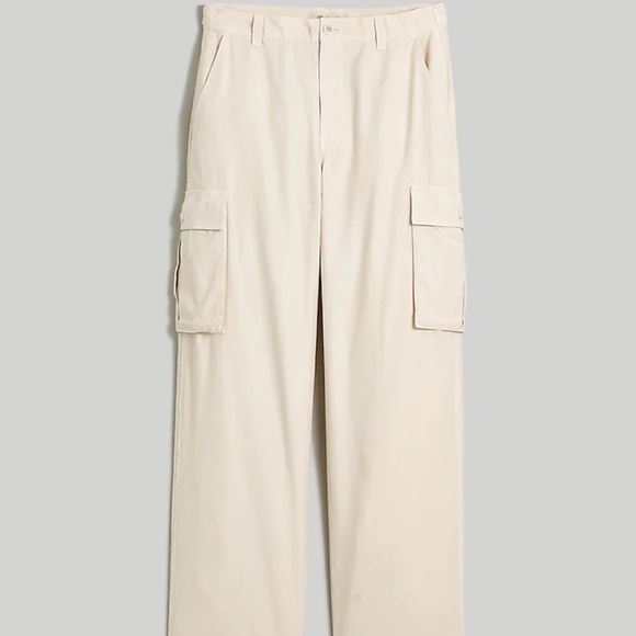 Madewell Women's Garment-Dyed Low-Slung Straight Cargo Pants Size 33 - Picture 1 of 12